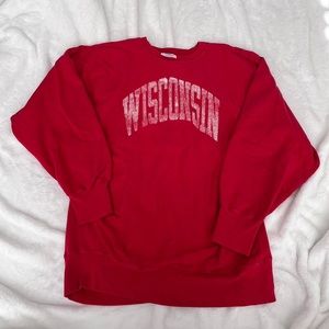 vintage 80s Wisconsin champion reverse weave